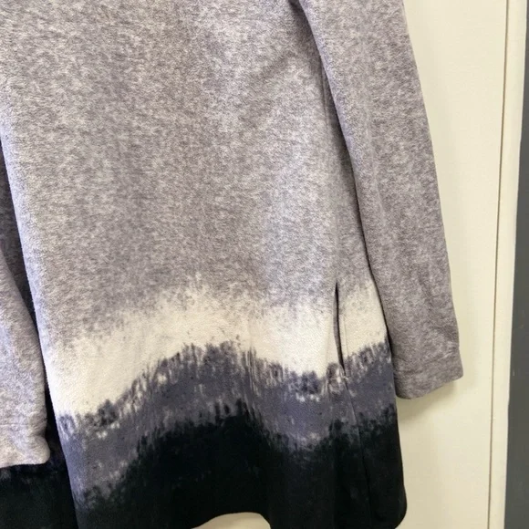Cuddl duds sweater fleece wear with stretch grey ombre size Medium - Picture 2 of 11